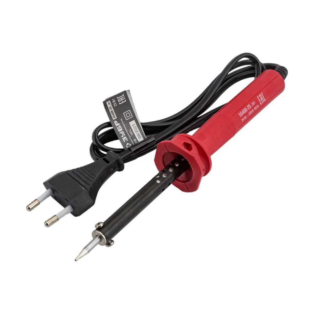 25 Вт, конус, электропаяльник с пластиковой рукояткой (55400-25)