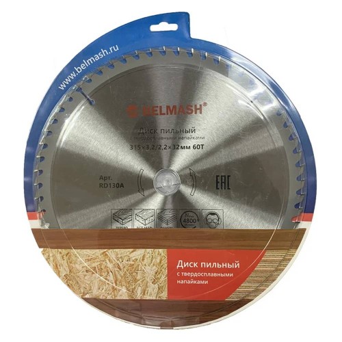 Диск пильный по дереву БЕЛМАШ 315x32/30 60T (RD130A)