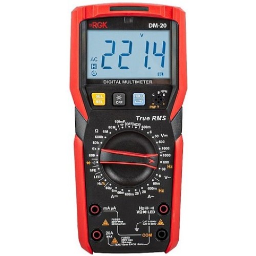 Цифровой мультиметр RGK DM-20 с поверкой