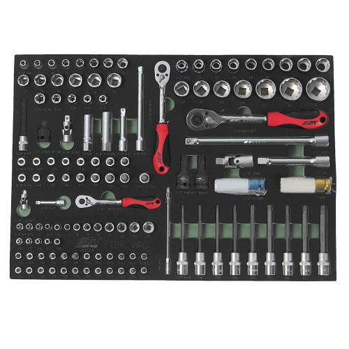 Набор инструментов 123 предмета слесарно-монтажный (VAG) в ложементе JTC