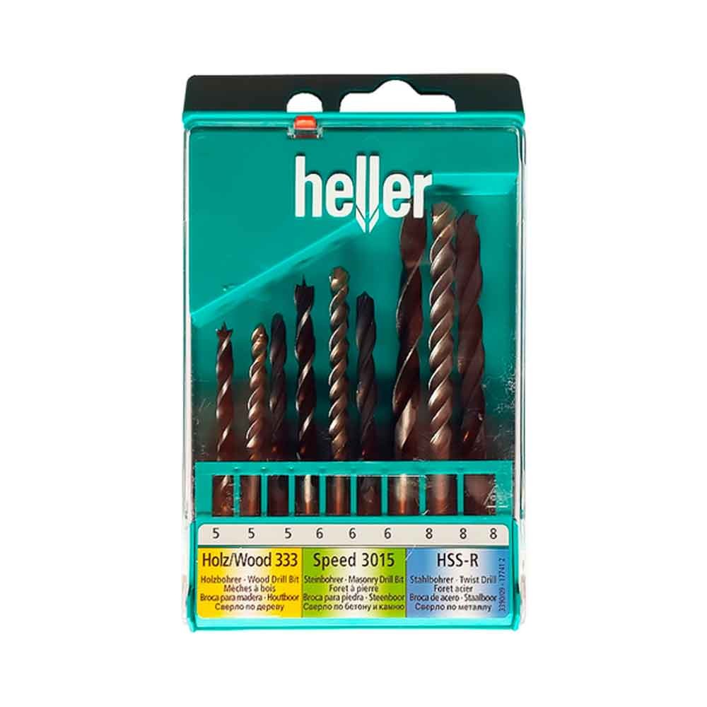Набор сверл универсальные Heller 5-8мм 9шт (177412)