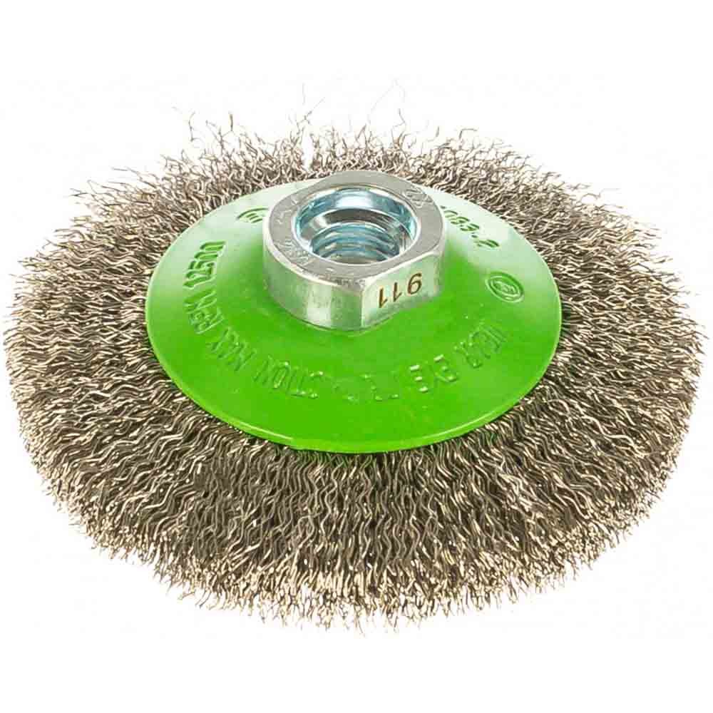 Кордщетка для УШМ Bosch INOX коническая 100мм M14 (108)