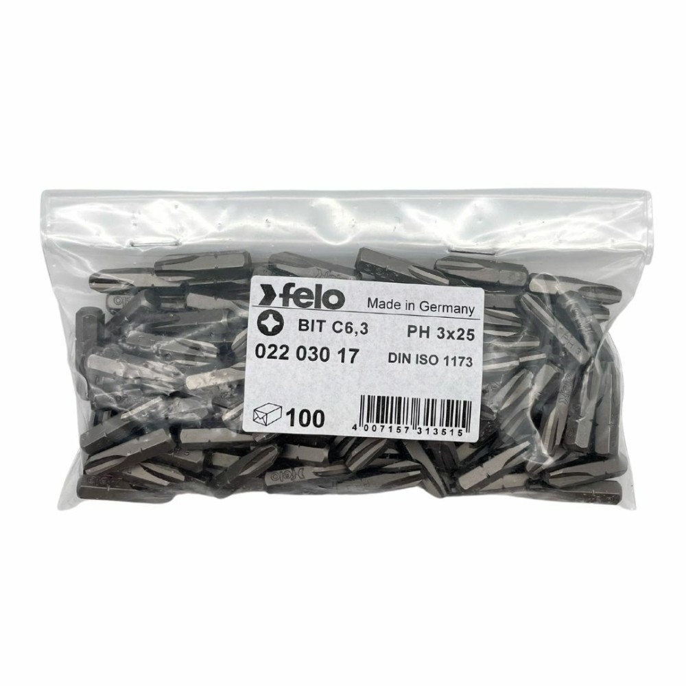 Felo Бита крестовая серия Industrial PH 3X25, 100 шт 02203017