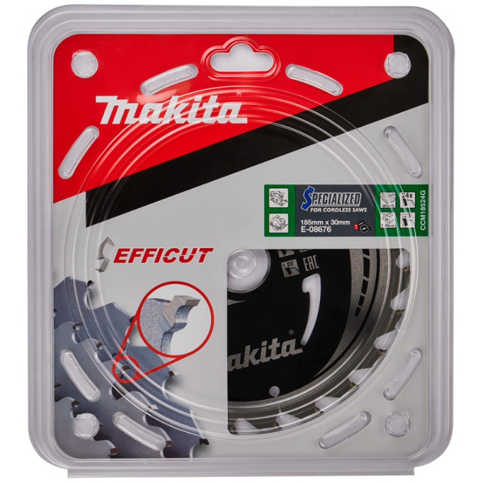 Диск пильный по дереву Makita 185x30мм 24T (E-08676)