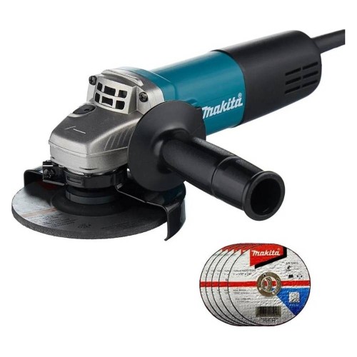 Машина шлифовальная угловая Makita 9558HNX7+набор кругов