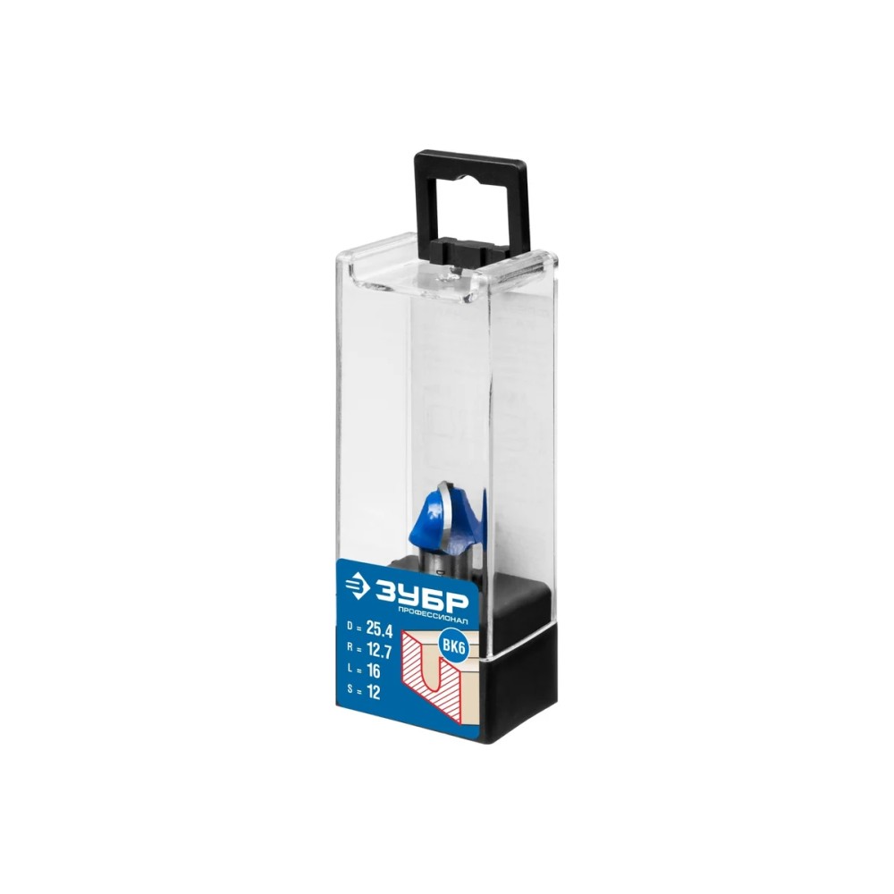 Фреза ЗУБР Профессионал пазовая галтельная 25.4х16мм радиус 9.5мм (28751-25.4-16)