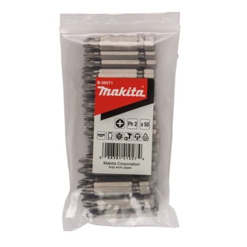 Бита Makita E-form PH2x50мм 50шт (B-26571)