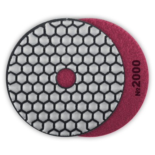 ЗУБР 100 мм, №2000, сухое шлифование, алмазный гибкий шлифовальный круг АГШК, Профессионал (29868-2000)