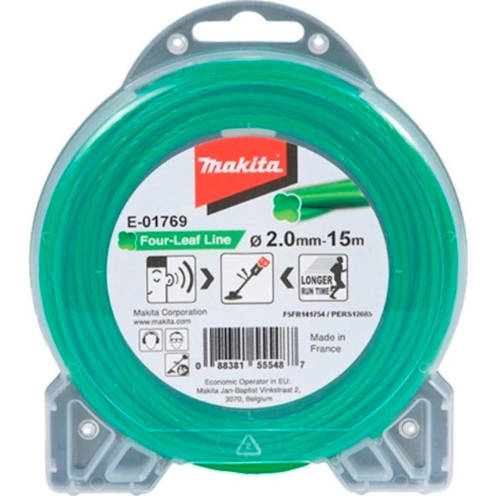 Леска для триммера Makita 2мм клевер 15м (E-01769)