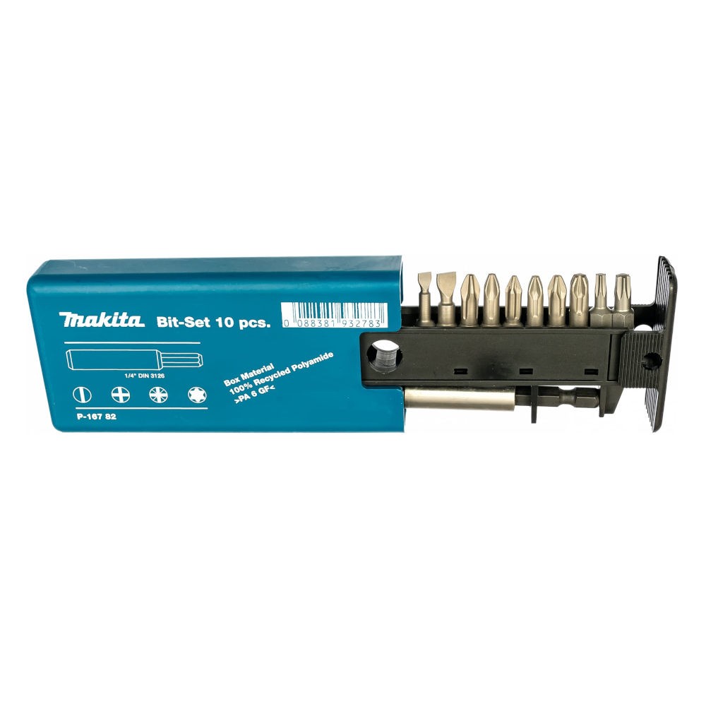 Набор бит Makita + магнитный держатель 10шт (P-16782)