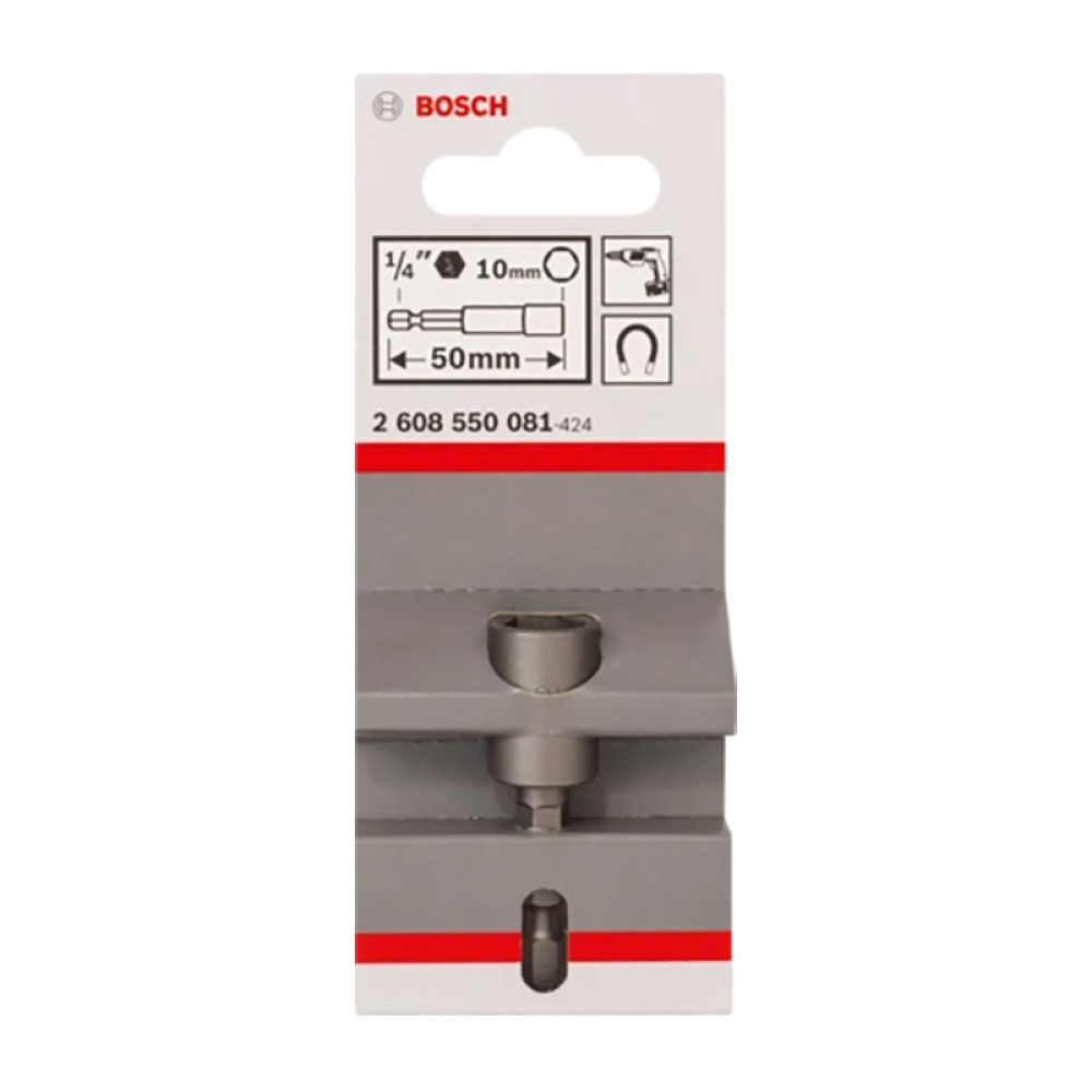 Головка Bosch магнитная торцевая 1/4'' 10х50мм (081)