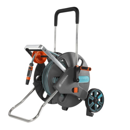 Тележка для шланга Gardena CleverRoll L Easy + шланг Gardena Classic 25м + комплект для полива