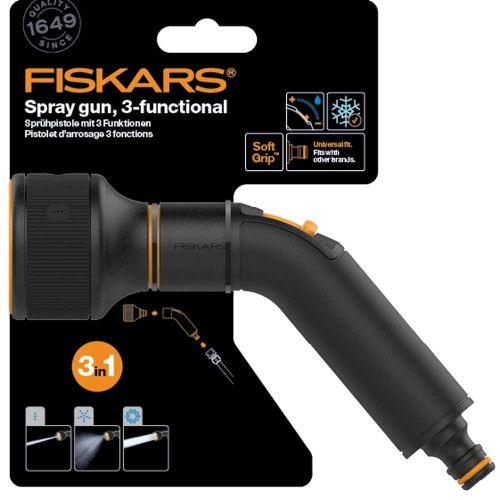 Пистолет-распылитель для полива Fiskars регулируемый 3 функции