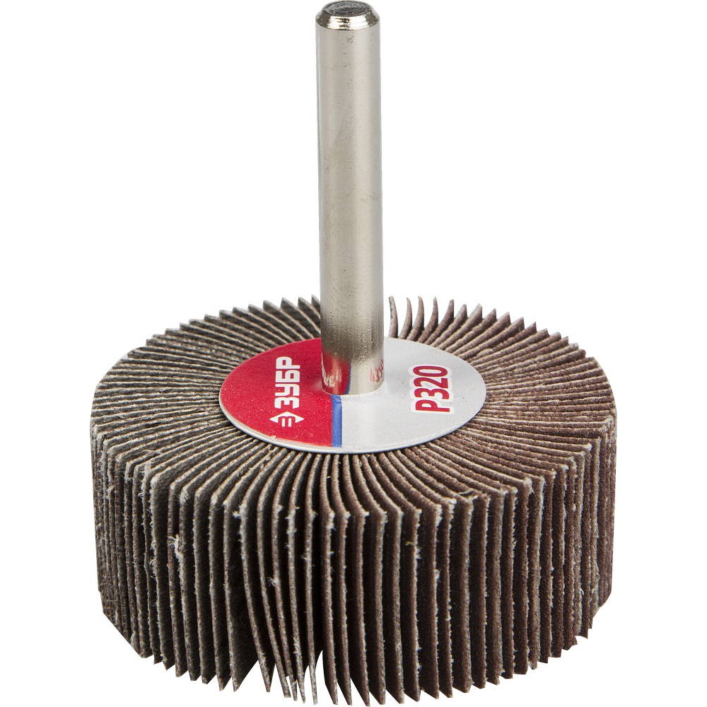 ЗУБР d 50 x 20 мм, P320, на шпильке d 6 мм, круг шлифовальный лепестковый (36601-320)
