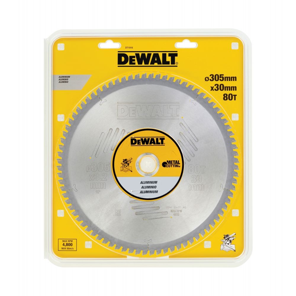 Диск пильный по металлу DeWalt METAL CUTTING DT1916 305х30мм 80T