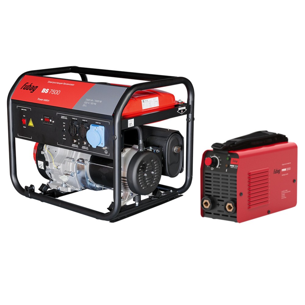 Бензиновый генератор FUBAG BS 7500 + Аппарат сварочный инверторный Fubag PRW 2000