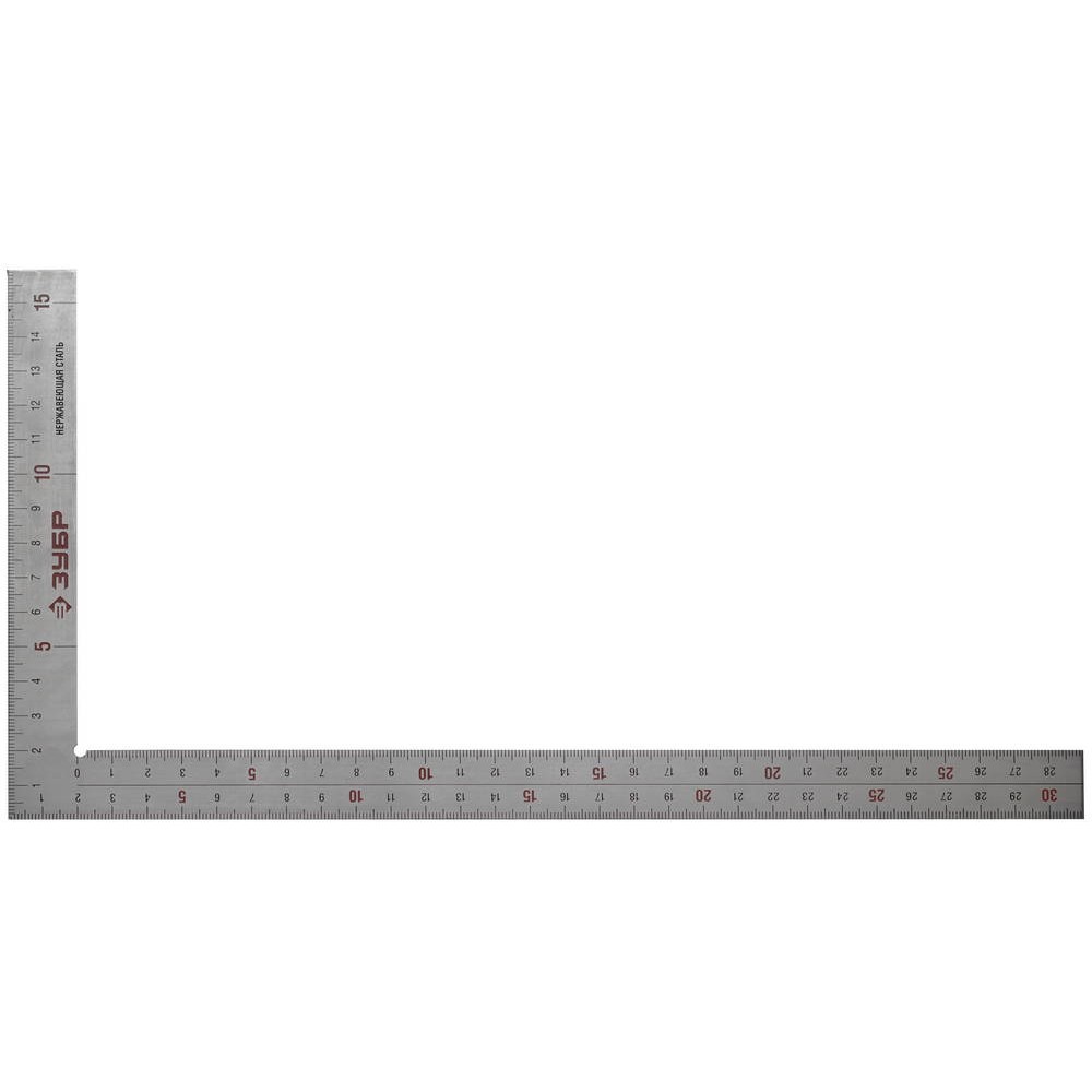 ЗУБР Цель, 300 х 150 мм, цельнометаллический нержавеющий угольник, Профессионал (34350-30)