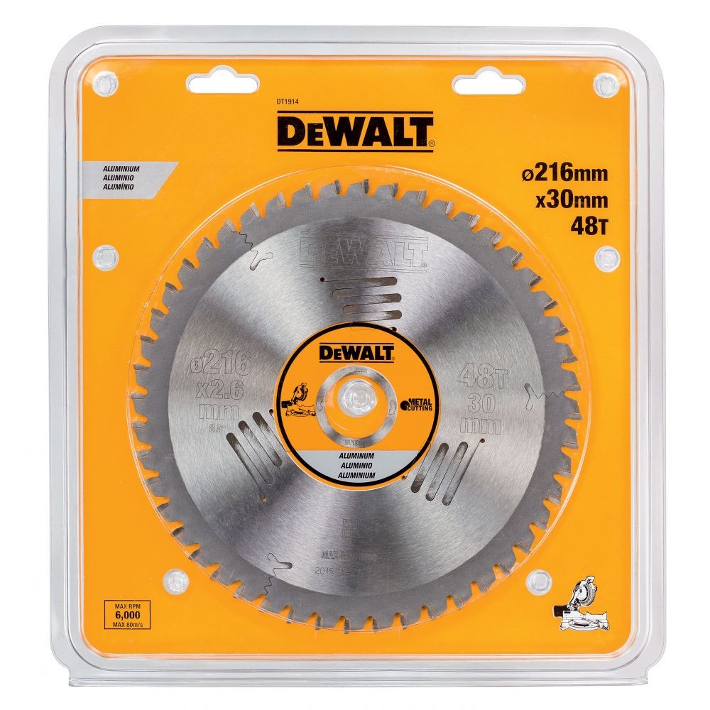 Диск пильный по металлу DeWalt METAL CUTTING DT1914 216х30мм 48T