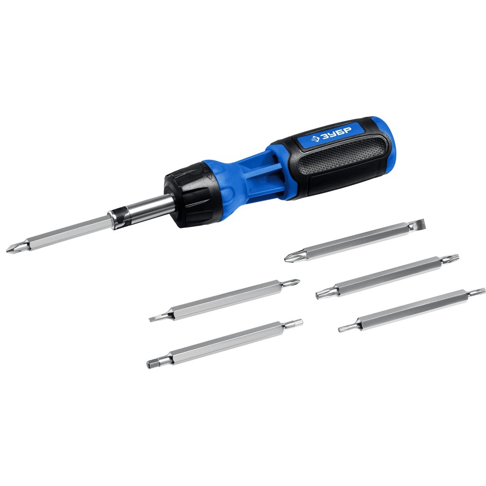 ЗУБР 12 предм., реверсивная отвертка, Профессионал (25169)