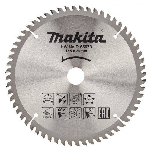 Диск пильный универсальный Makita 165x20мм 60T (D-65573)