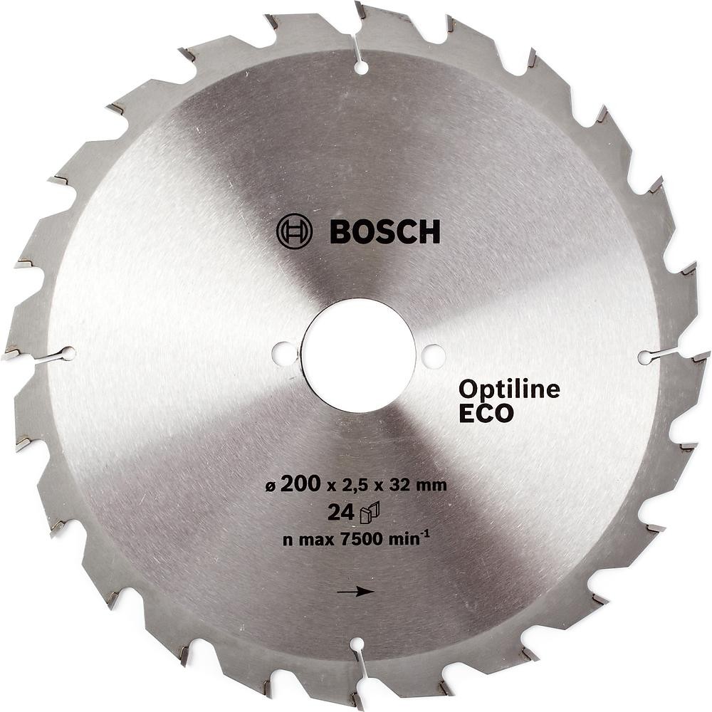 Диск пильный по дереву Bosch Optiline ECO 200х32мм 24T (791)