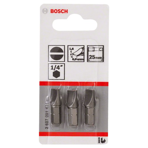 Набор бит Bosch S1.6х8.0х25мм 3шт (471)