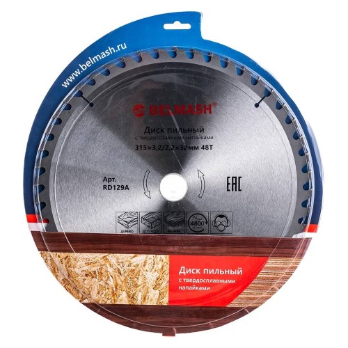 Диск пильный по дереву БЕЛМАШ 315x32/30мм 48 (RD129A)