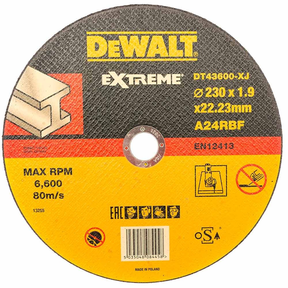 Круг отрезной по металлу DeWalt DT43600 230x1.9x22.2мм