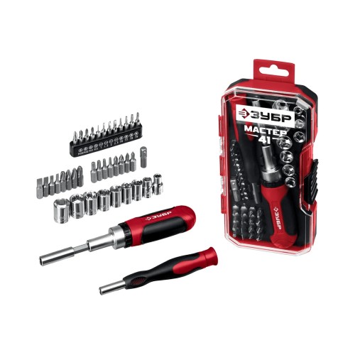 Набор отвертка с насадками ЗУБР Мастер 41 шт 25042