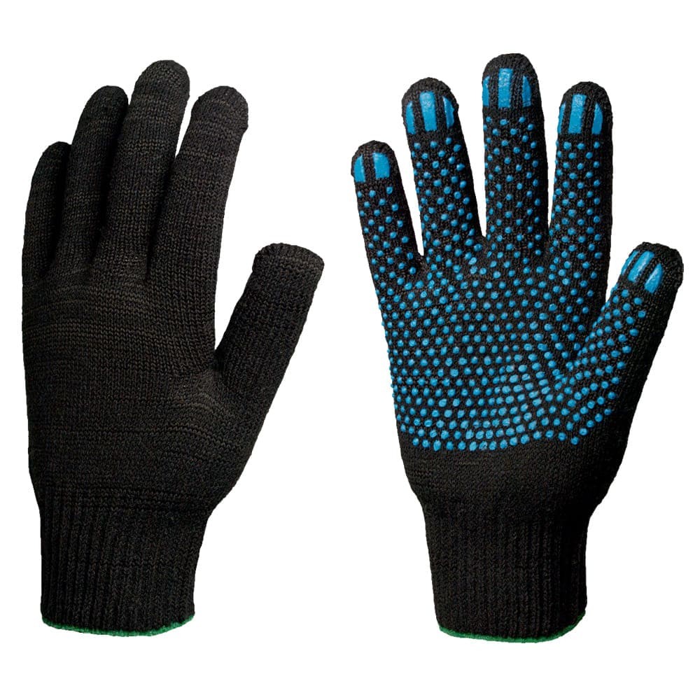 Перчатки х/б с ПВХ 5н/10класс (черные)