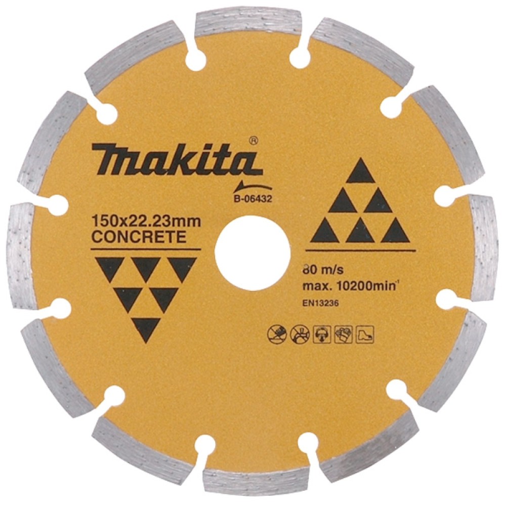 Диск алмазный по бетону и кирпичу Makita 150x22.2мм (B-06432)