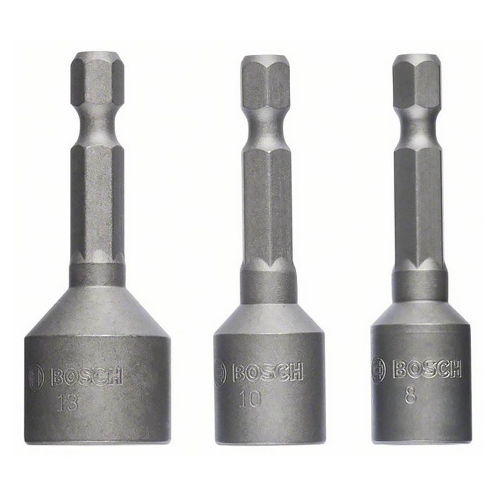 Набор торцевых головок Bosch 1/4" 8/10/13x50мм 3шт (078)