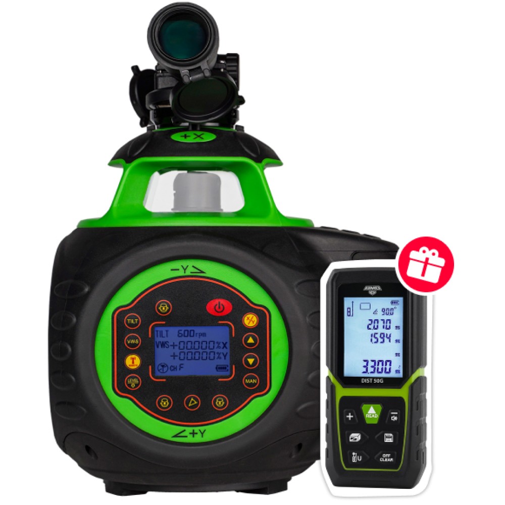 Ротационный нивелир AMO ROTOR 600G с зеленым лучом