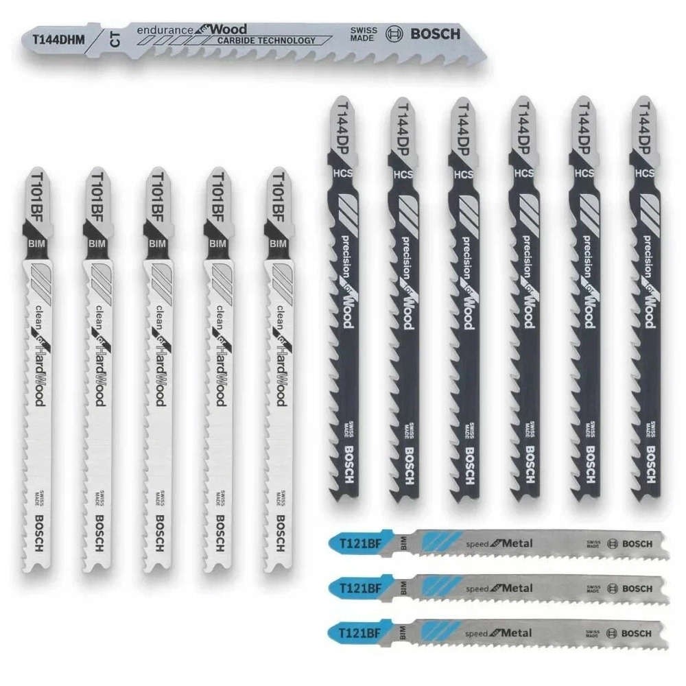 Набор пилок для лобзика по дереву и металлу Bosch 15шт (437)