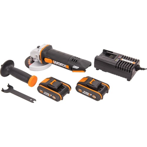 Машина шлифовальная угловая аккумуляторная WORX WX800, 20В (кейс)