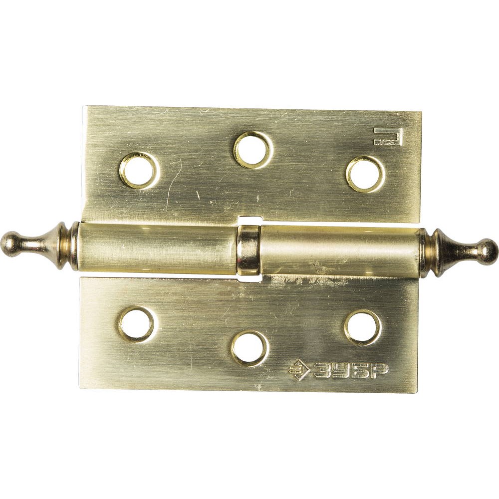 ЗУБР 75 х 63 х 2.5 мм, разъемная, правая, цвет матовая латунь (SB), 2 шт, карточная петля (37605-075-3R)