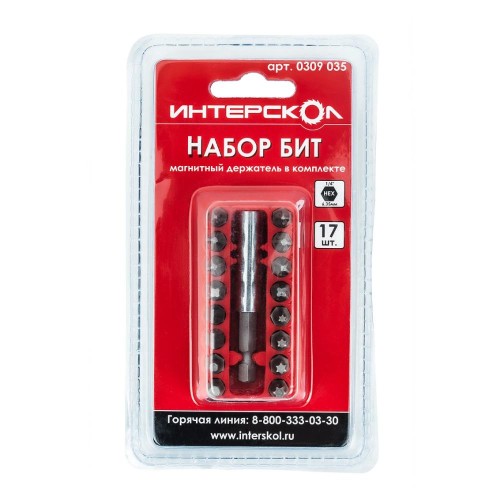 Набор 16 бит+ун.держ Интерскол