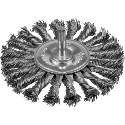 ЗУБР 100 мм, жгутированная стальная проволока 0.5 мм, щетка дисковая для дрели, Профессионал (3522-100)