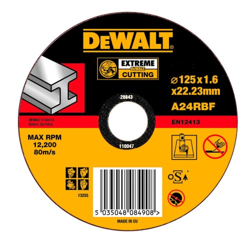 Круг отрезной по металлу DeWalt DT43301 125x1.6x22.2мм