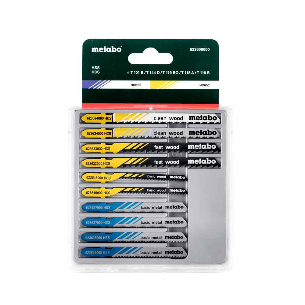 Набор пилок для лобзика универсальные Metabo 10шт (0000)