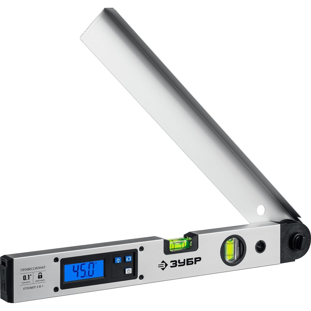ЗУБР 400 мм, 0 - 230°, ±0,5°, угломер электронный, Профессионал (34288)