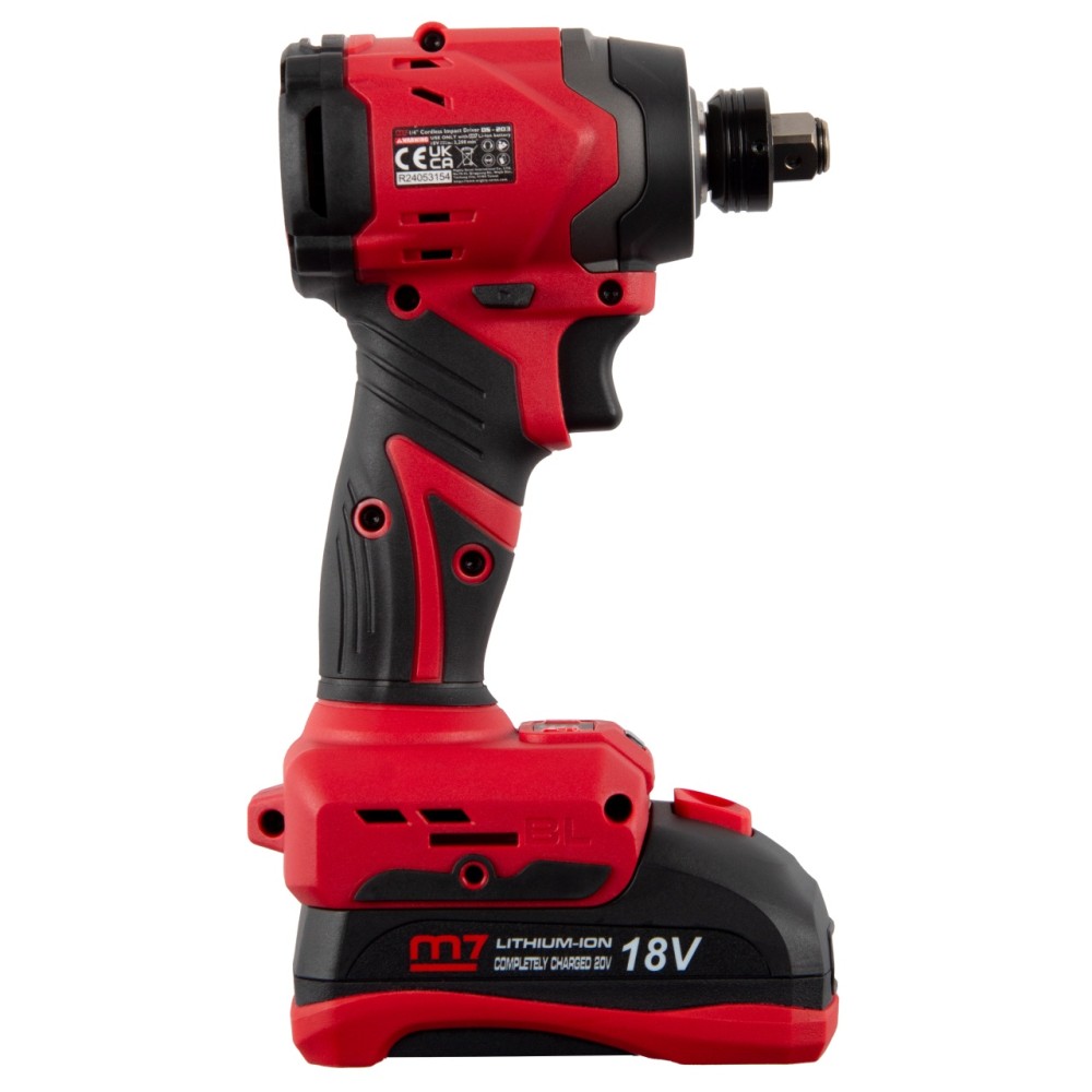 Аккумуляторный шуруповерт, ударный, 18 В, 4 предмета, кейс MIGHTY SEVEN DS-203S