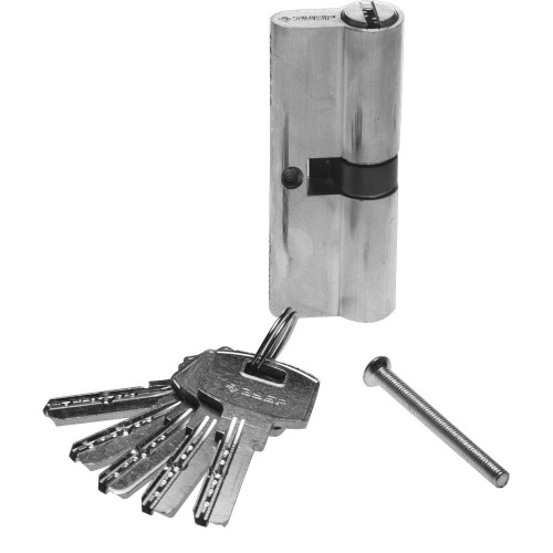 ЗУБР 90 мм, цвет хром, 6-PIN, тип ключ-ключ, цилиндровый механизм (52105-90-2)