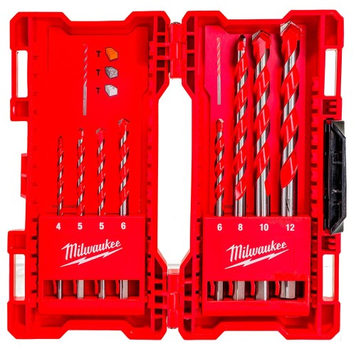 Набор сверл по бетону Milwaukee Премиум 4-12мм 8шт ударные (192)