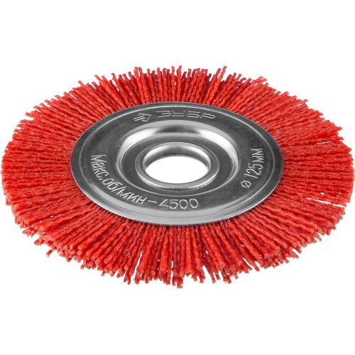 ЗУБР 125 мм, нейлоновая проволока, щетка дисковая для УШМ, Профессионал (35160-125)