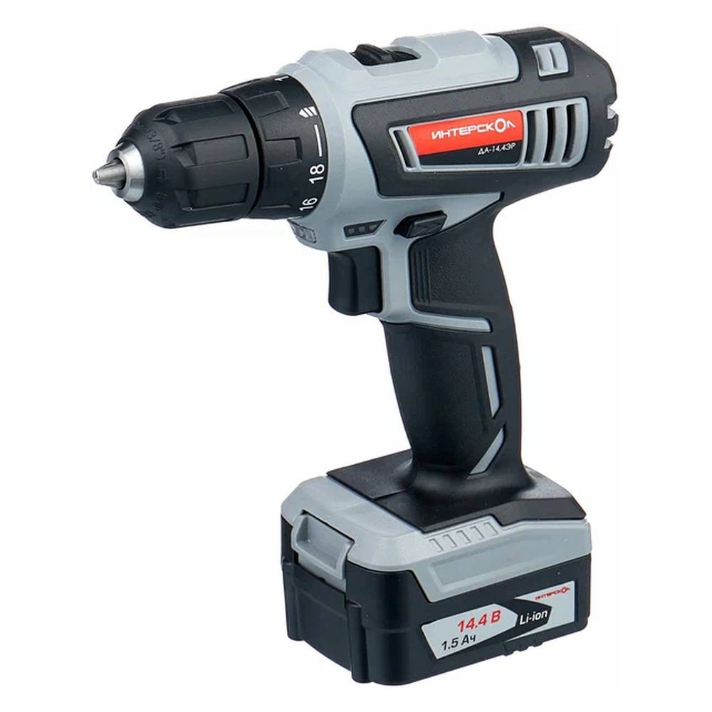 Аккумуляторная дрель-шуруповерт ИНТЕРСКОЛ ДА-14,4ЭР 535.0.2.02