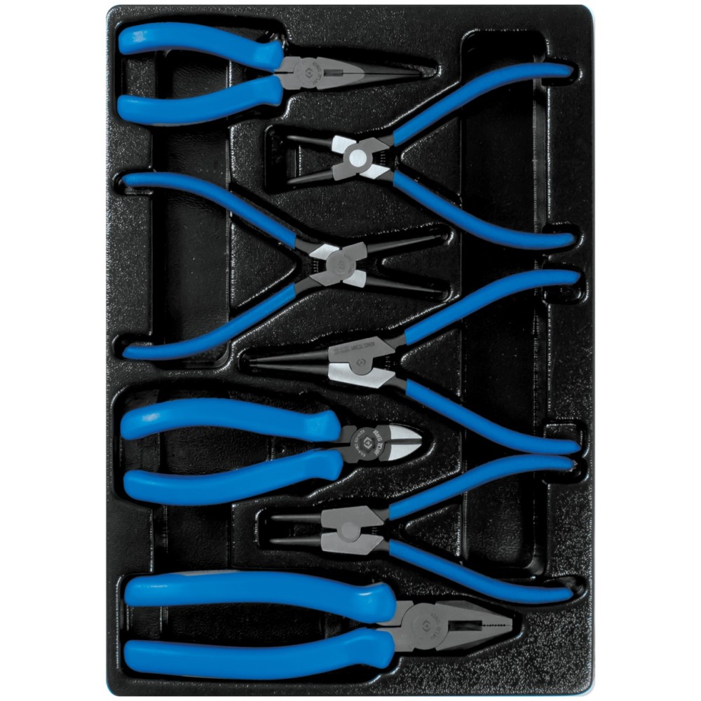 Набор съемников стопорных колец, плоскогубцев и бокорезов KING TONY 7 предметов 9-40207GP