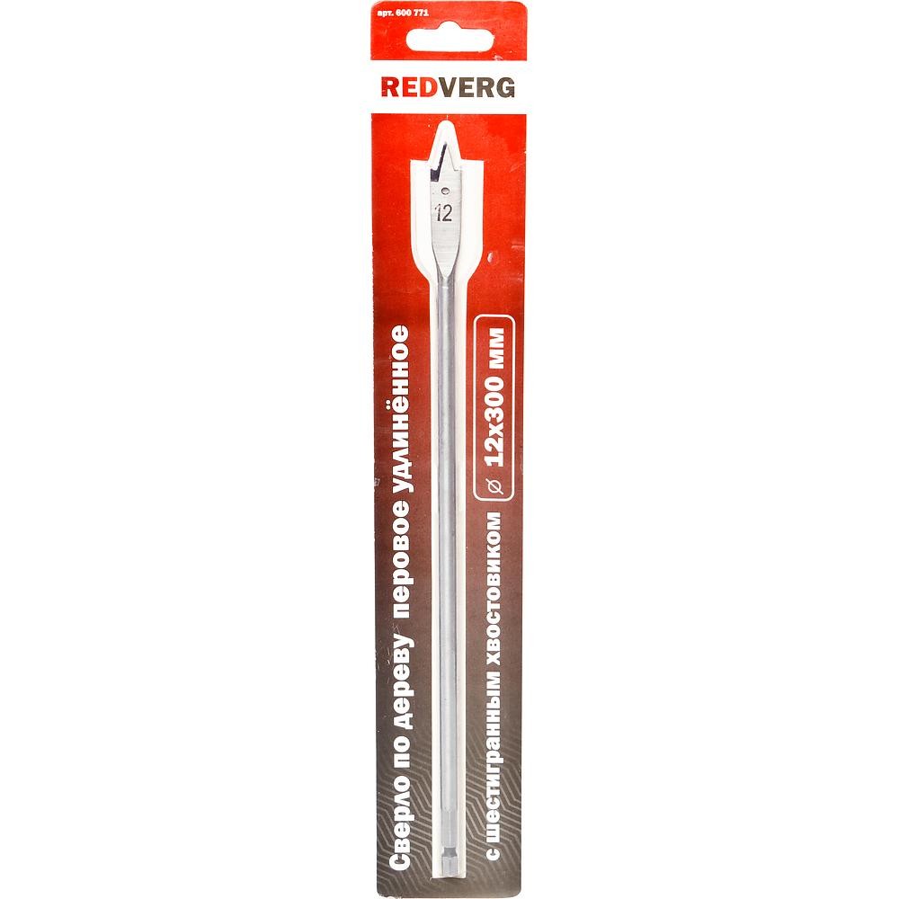 Сверло по дереву REDVERG HCS 12x300мм перовое (600771)