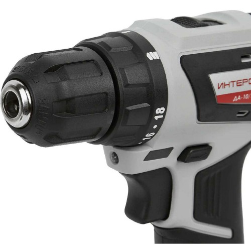 Аккумуляторная дрель-шуруповерт ИНТЕРСКОЛ ДА-10/18В МиниМАКС + Набор 24 предмета