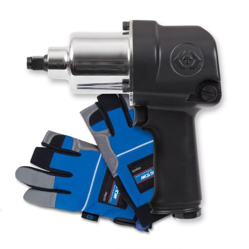 Гайковёрт пневматический KINGTONY 1/2" 881 Нм в комплекте перчатки антивибрационные